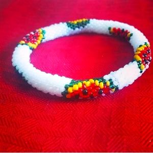 Glass beaded watermelon bracelet 🌟